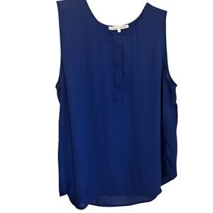Violet +‎ Claire Sleeveless Blouse Top Casual Blue Tank Top Women Size Large EUC